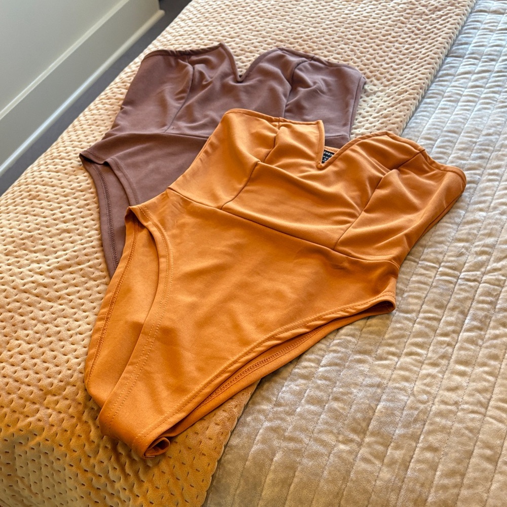 NWT Brown and Orange bodysuits